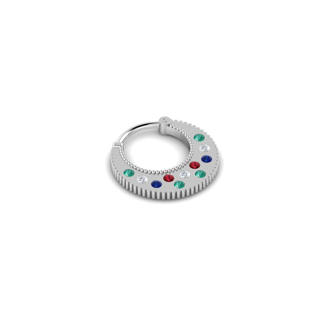 Avant-Garde Sapphire Septum Ring