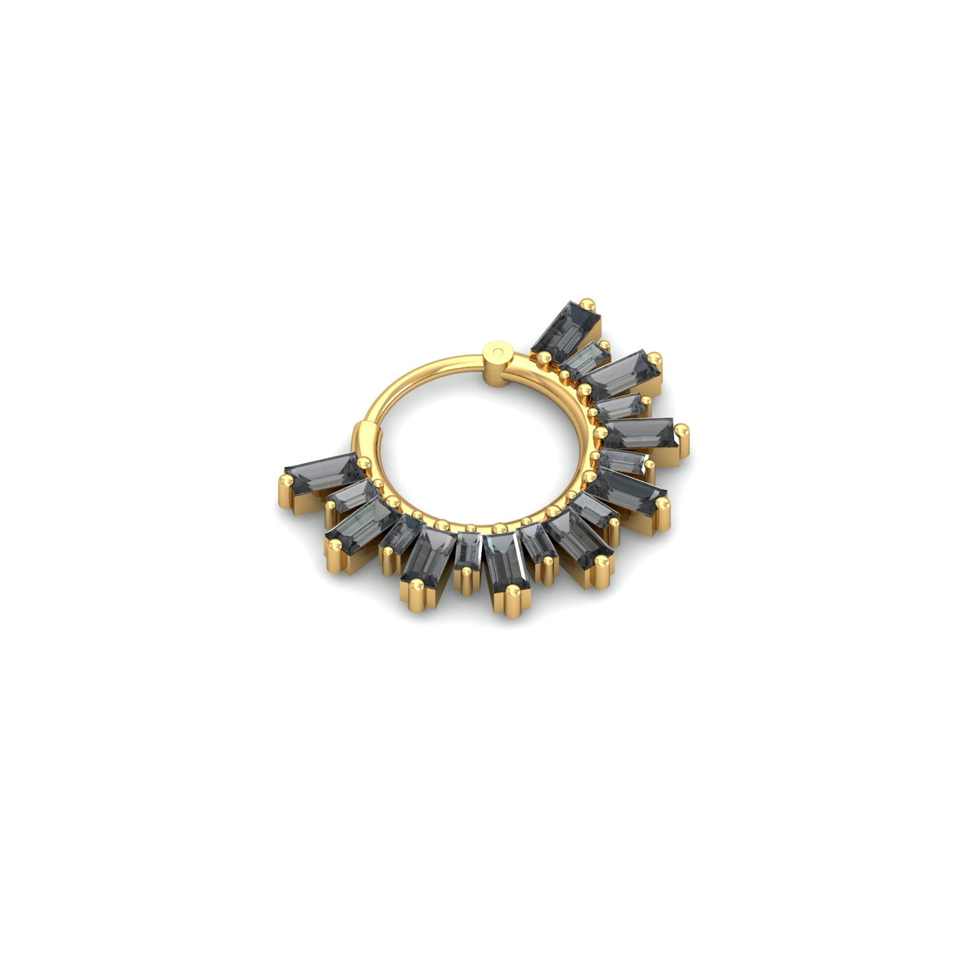 Baguette Spinel Septum Ring