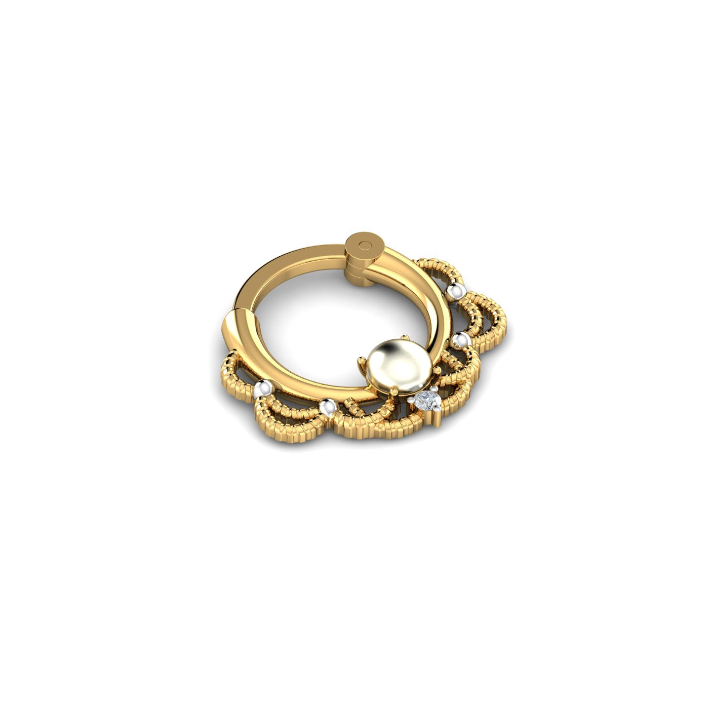 Aurora Pearl Septum Ring