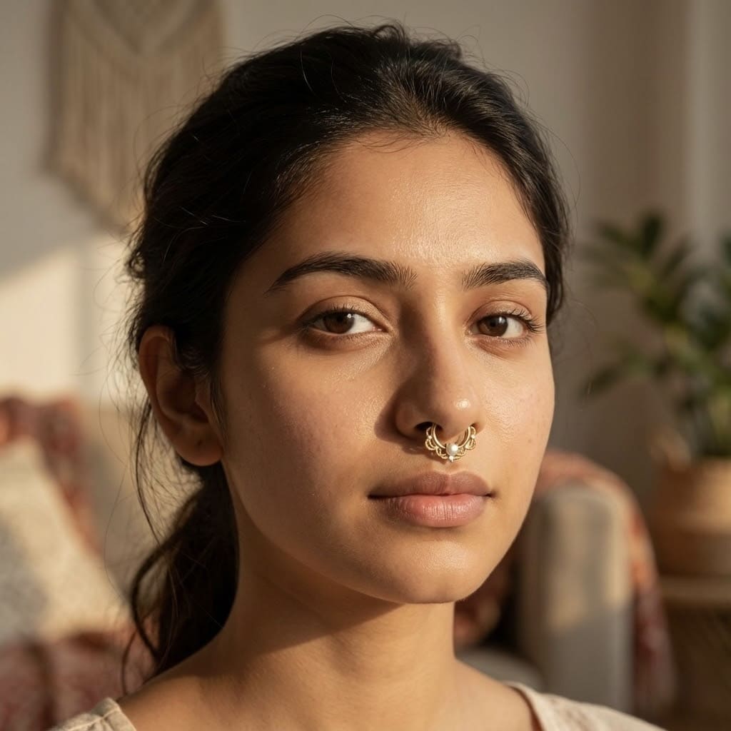 Aurora Pearl Septum Ring