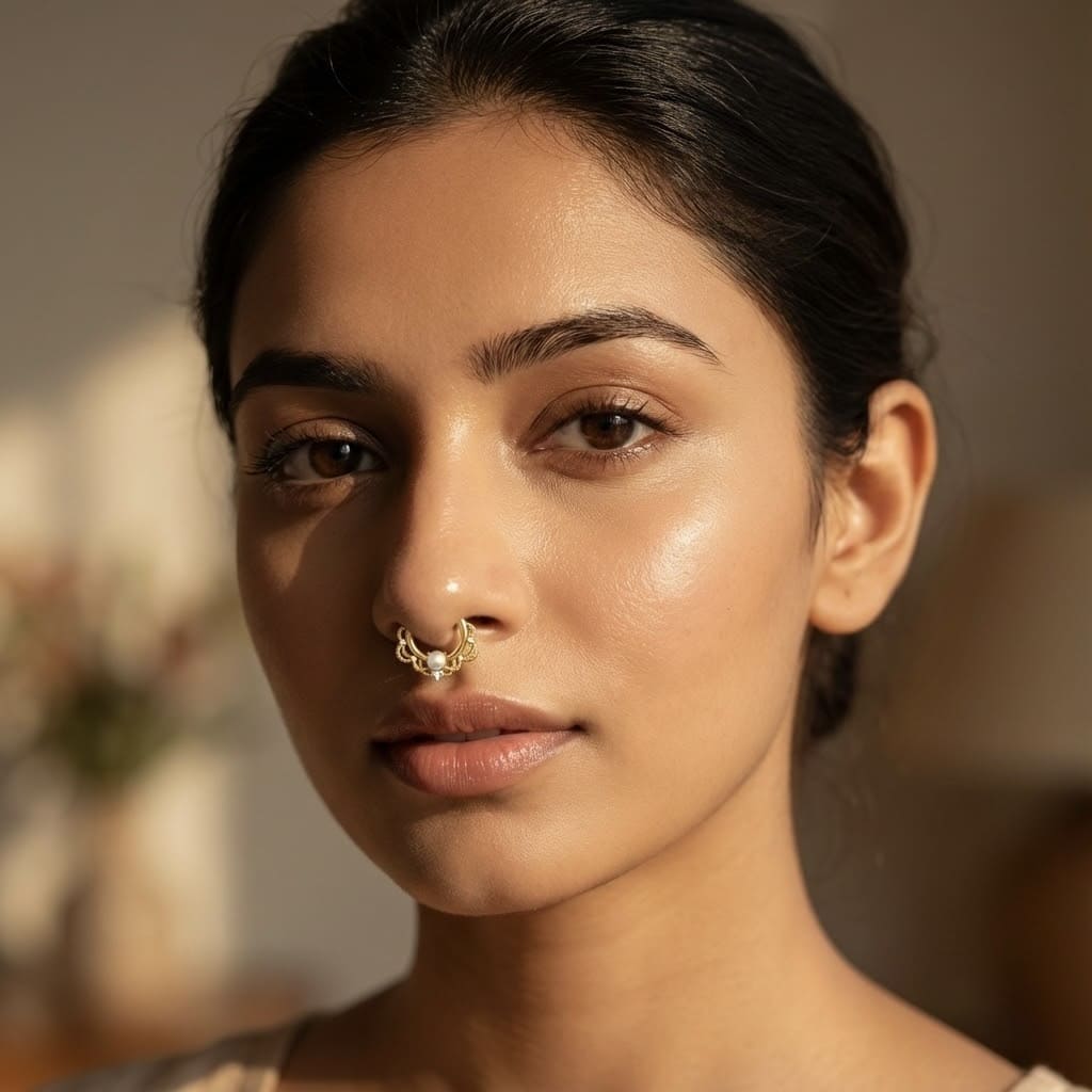 Aurora Pearl Septum Ring