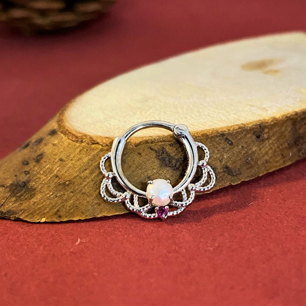 Aurora Pearl Septum Ring