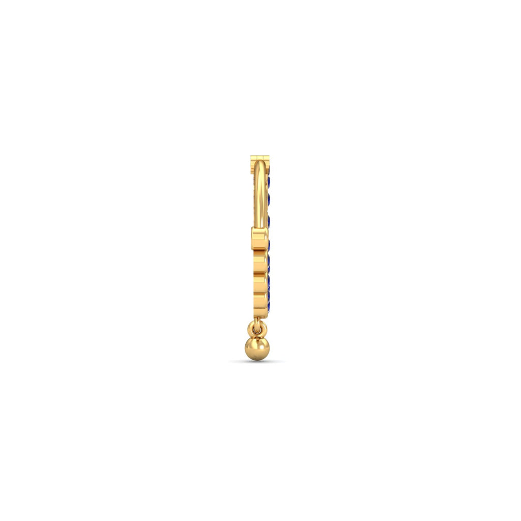 Classic Blue Sapphire Nose Ring