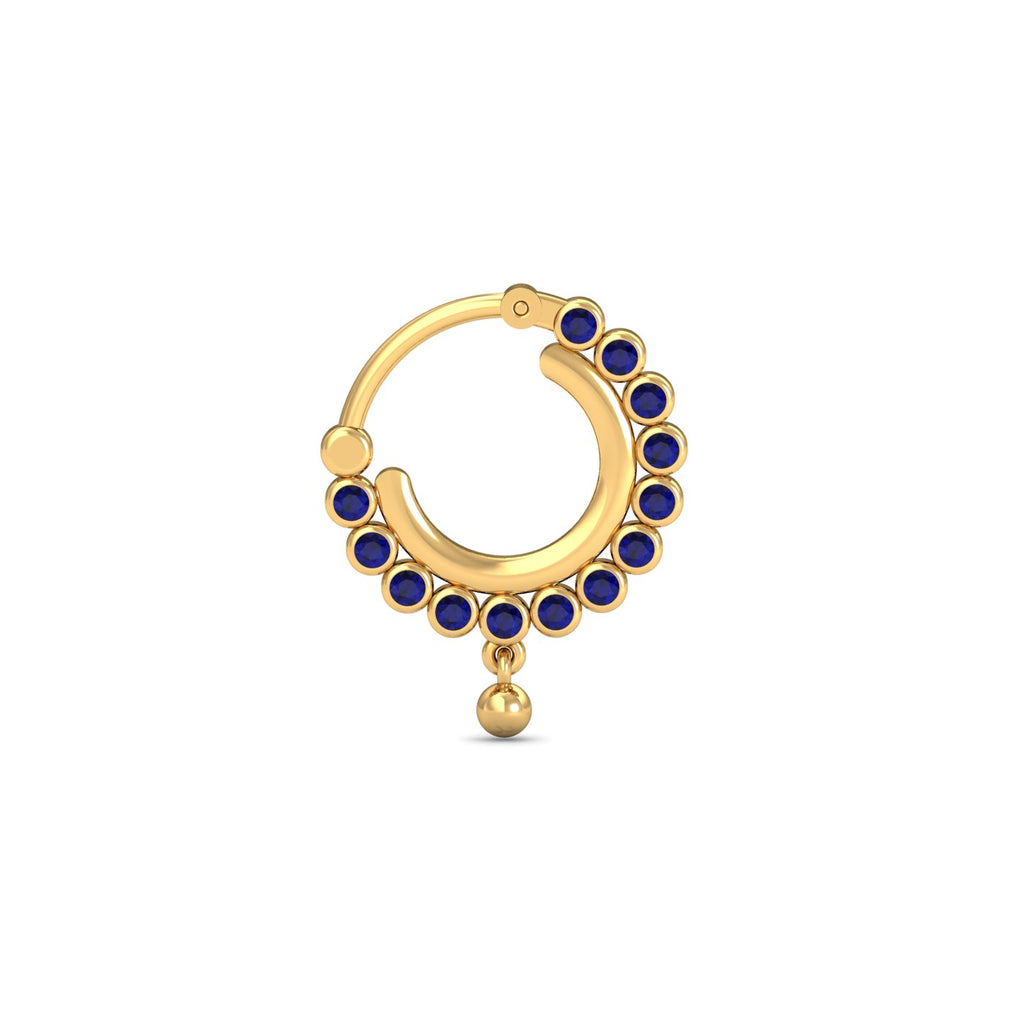 Classic Blue Sapphire Nose Ring