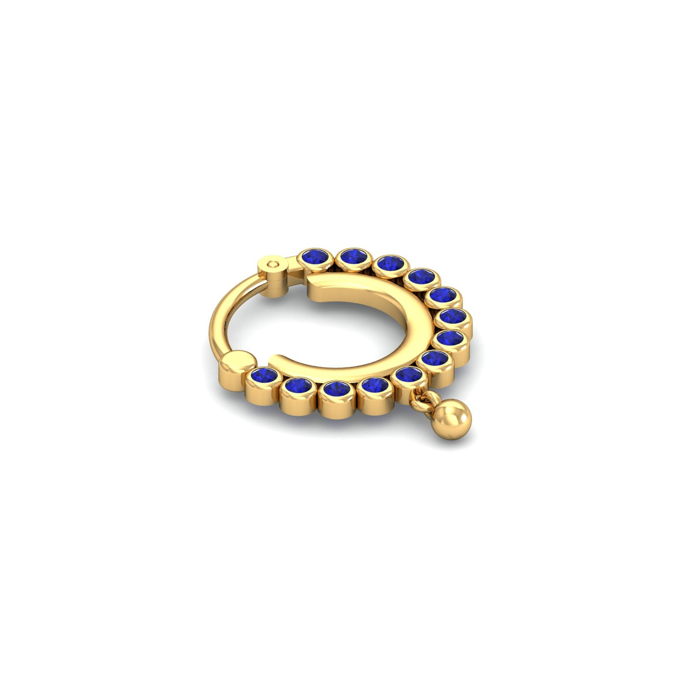 Classic Blue Sapphire Nose Ring