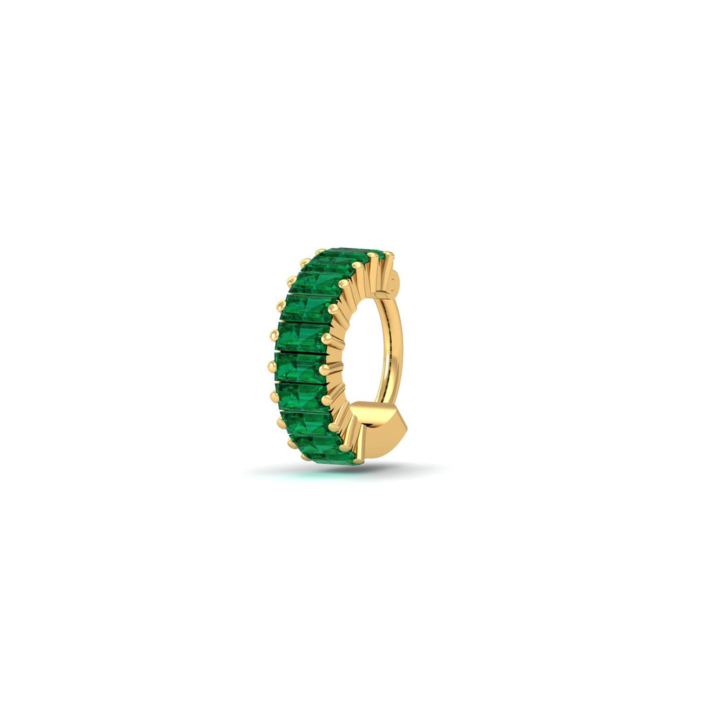 Baguette Emerald Nose Ring