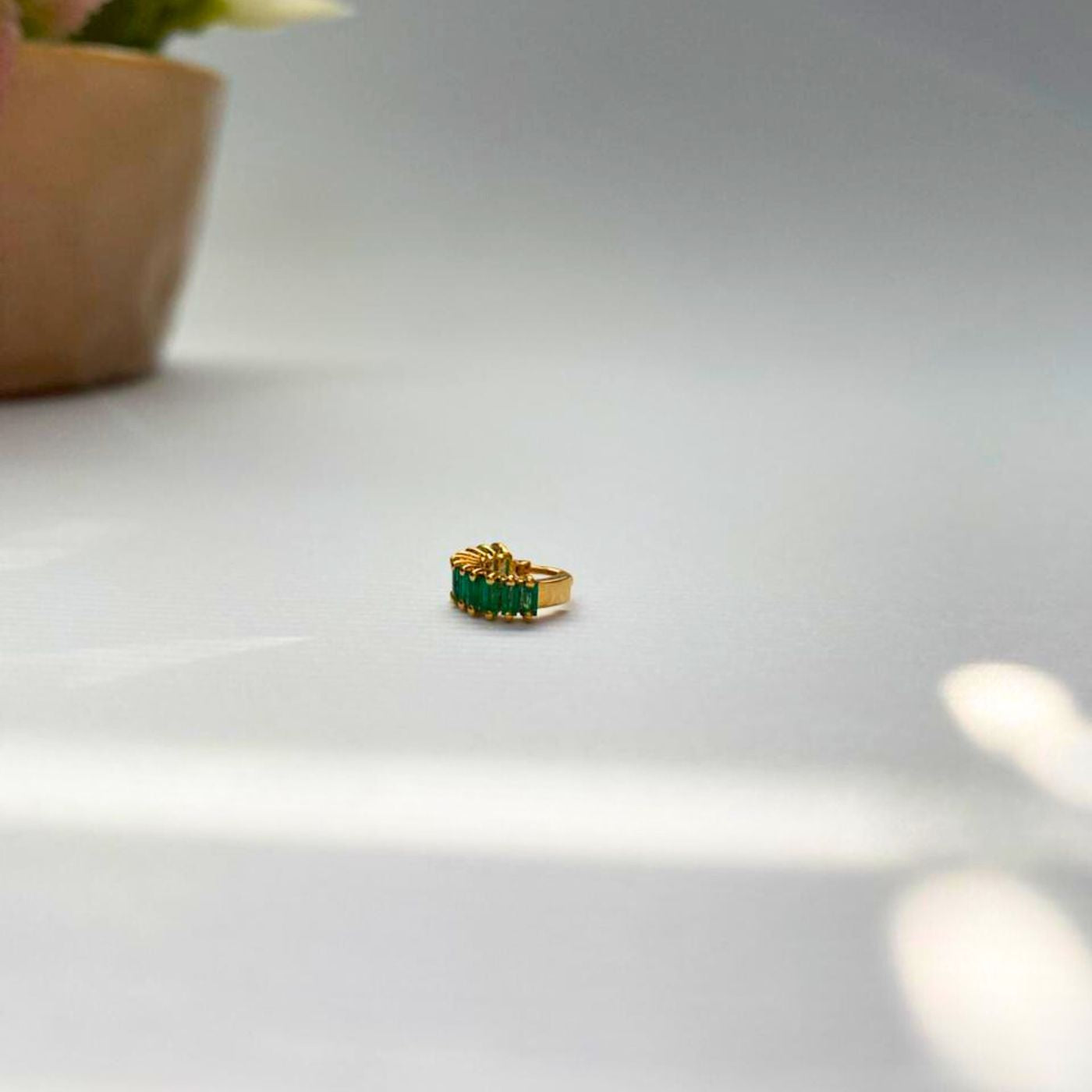 Baguette Emerald Nose Ring