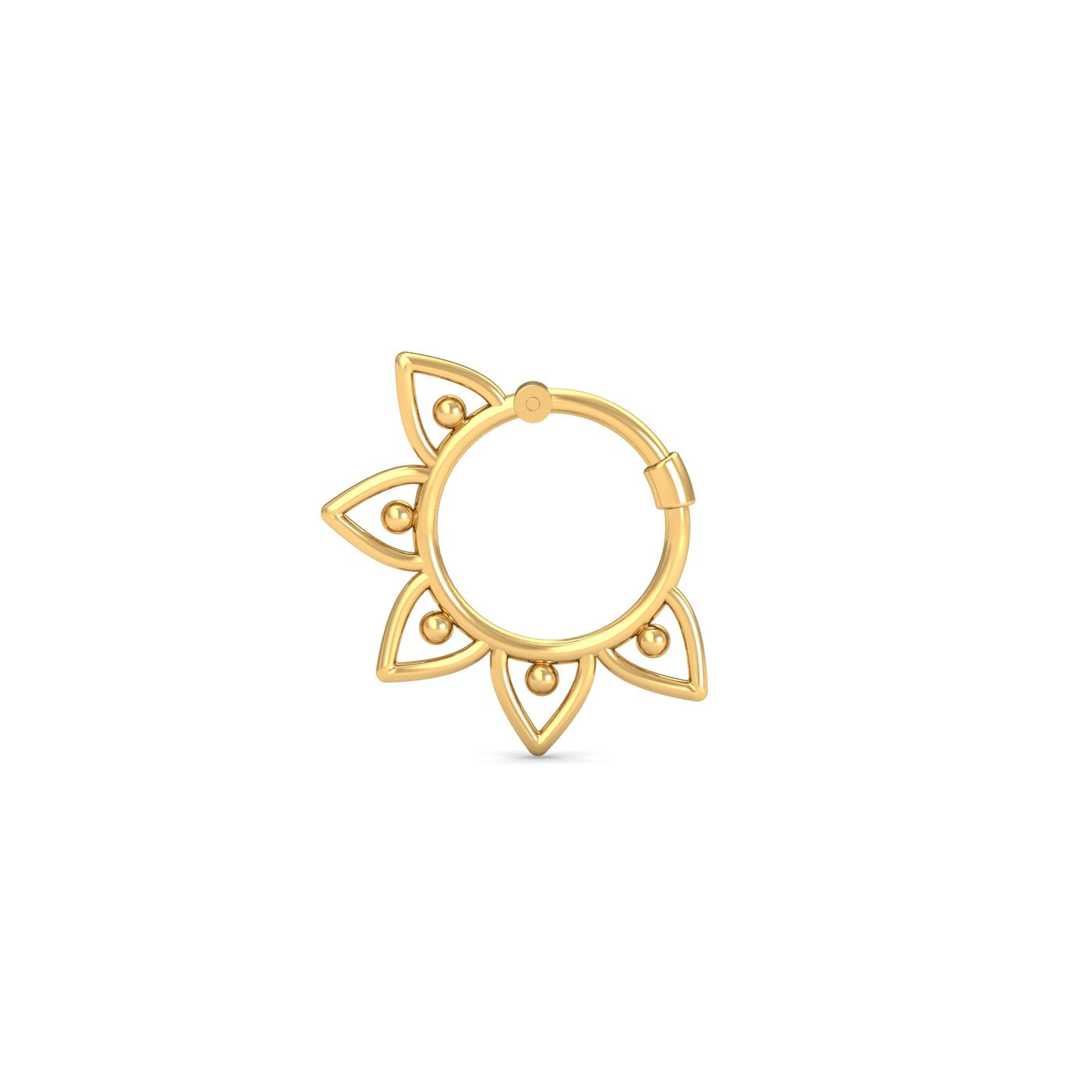 Leafy Gold Nose Ring