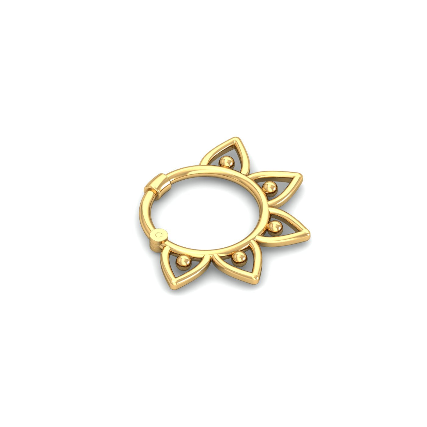 Leafy Gold Nose Ring