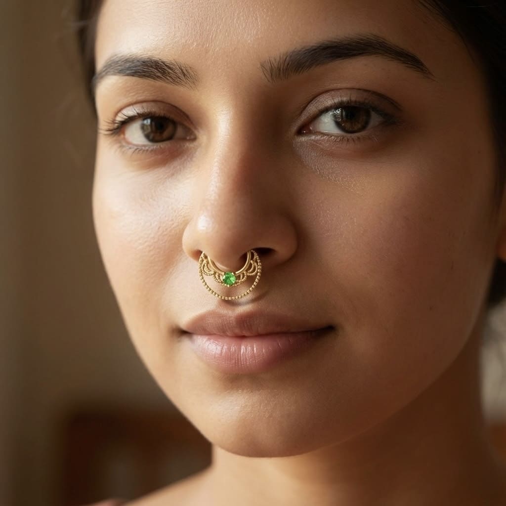 Ayat Peridot Septum Ring