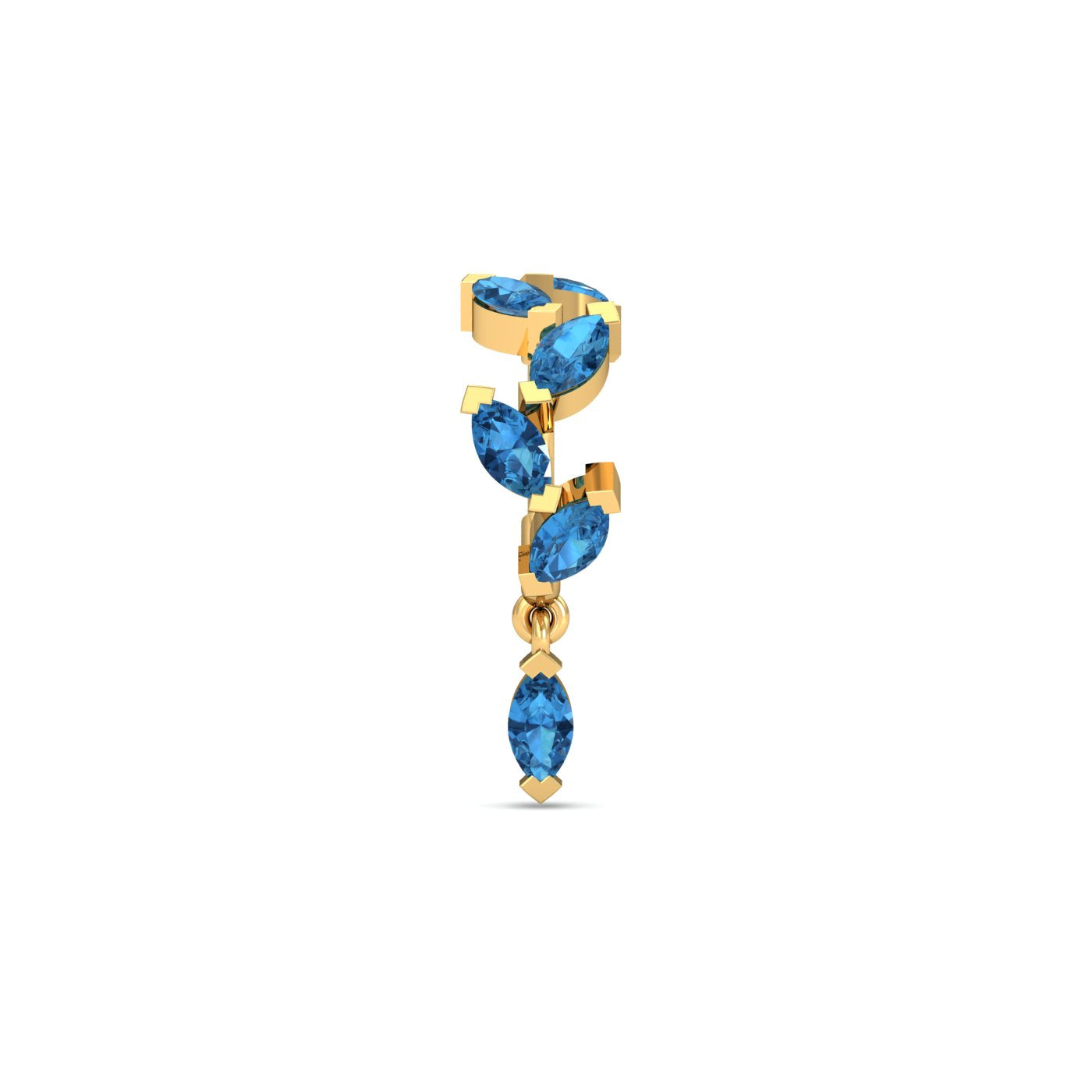 Maitri Blue Topaz Nose Ring