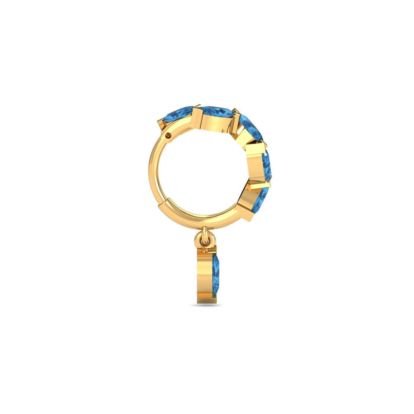 Maitri Blue Topaz Nose Ring