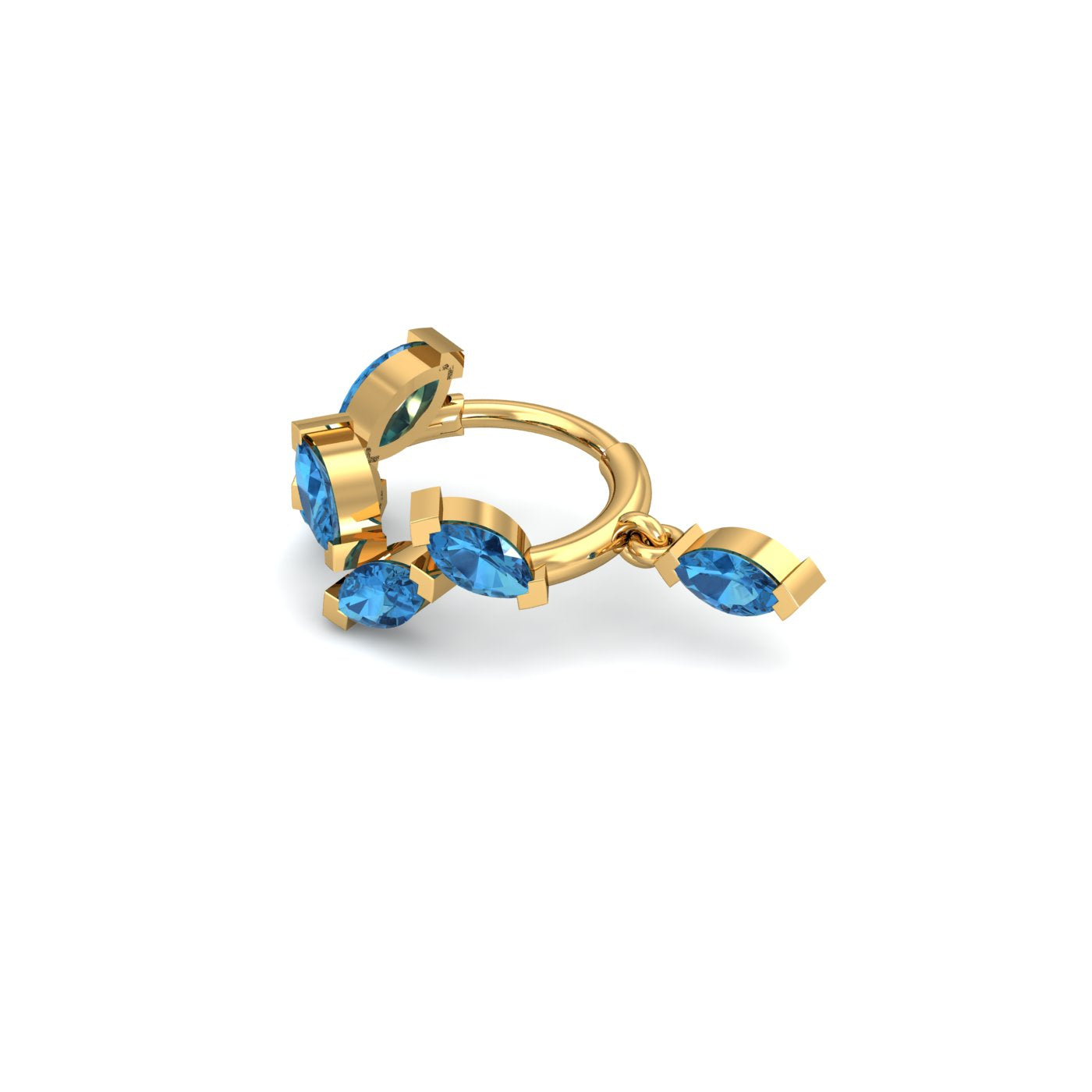 Maitri Blue Topaz Nose Ring