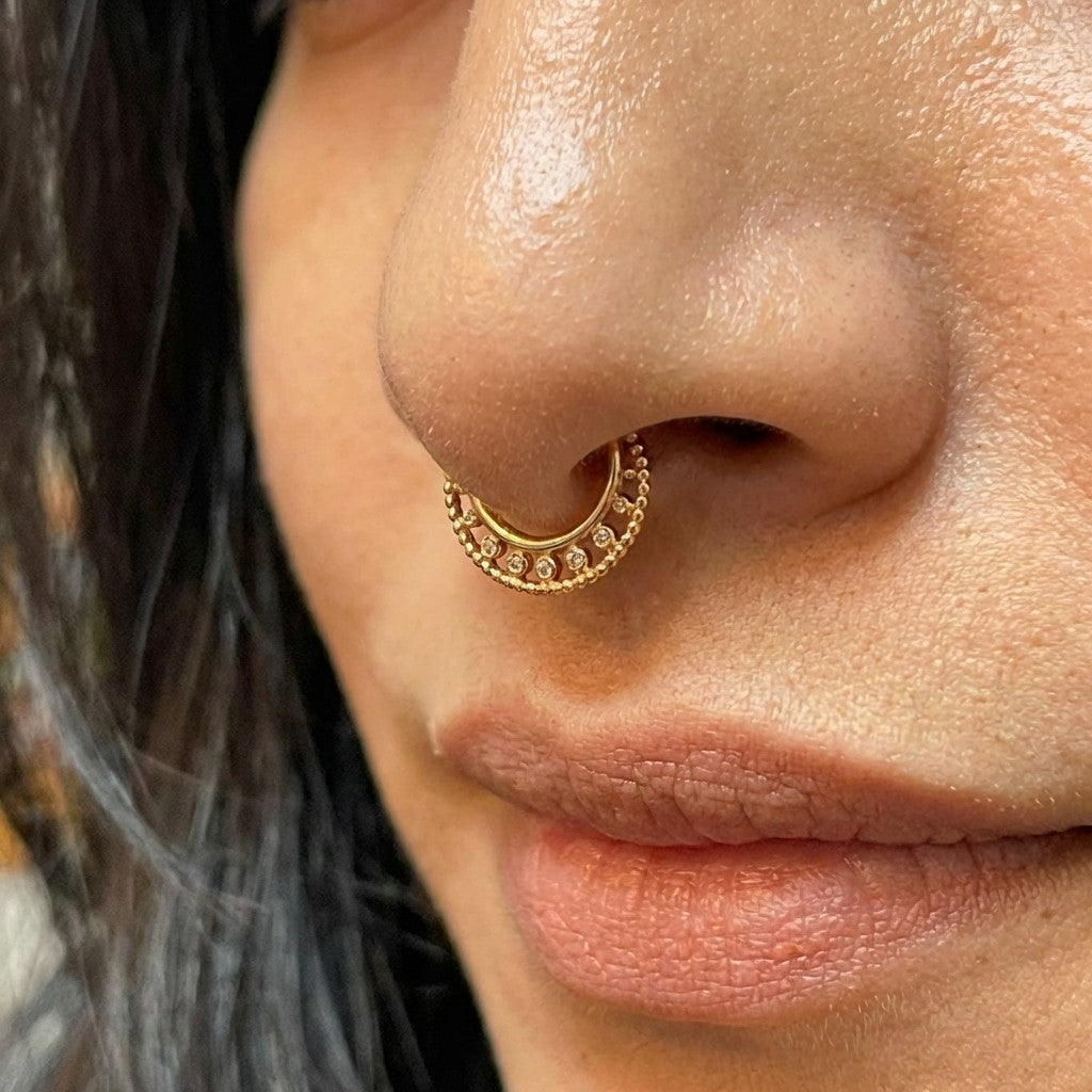 Vistra Diamond Faux Septum Ring