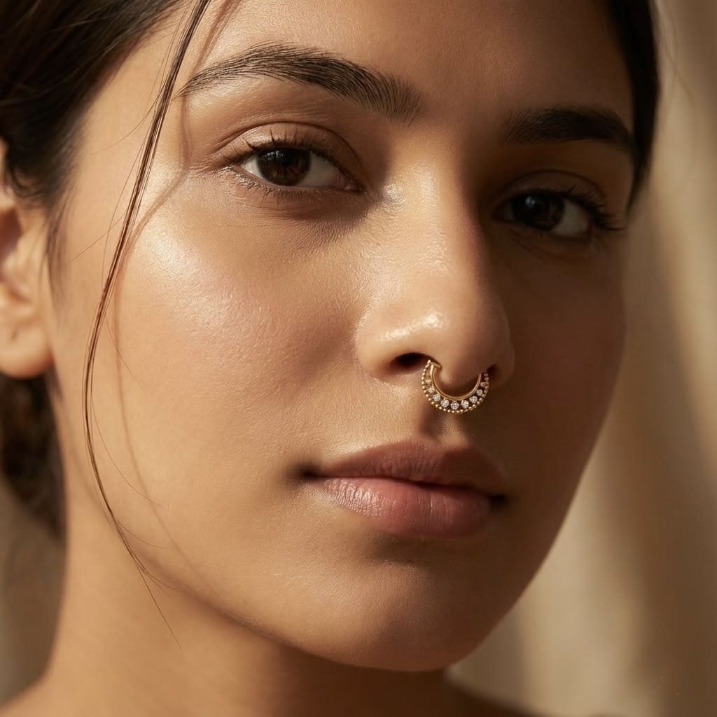 Vistra Diamond Faux Septum Ring