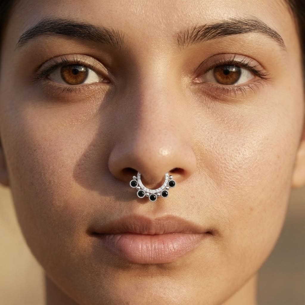 Midnight Black Septum Ring