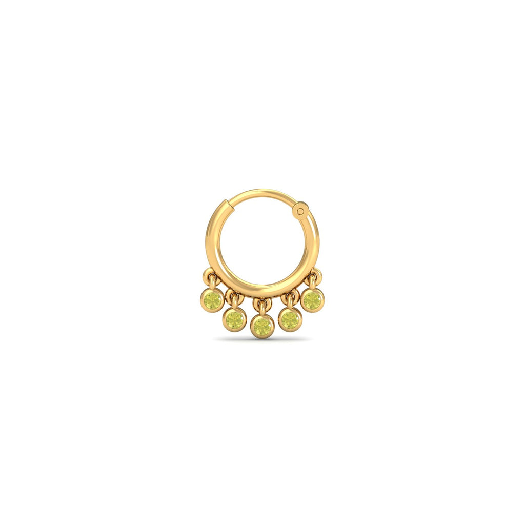 Sunlit Sapphire Septum Ring