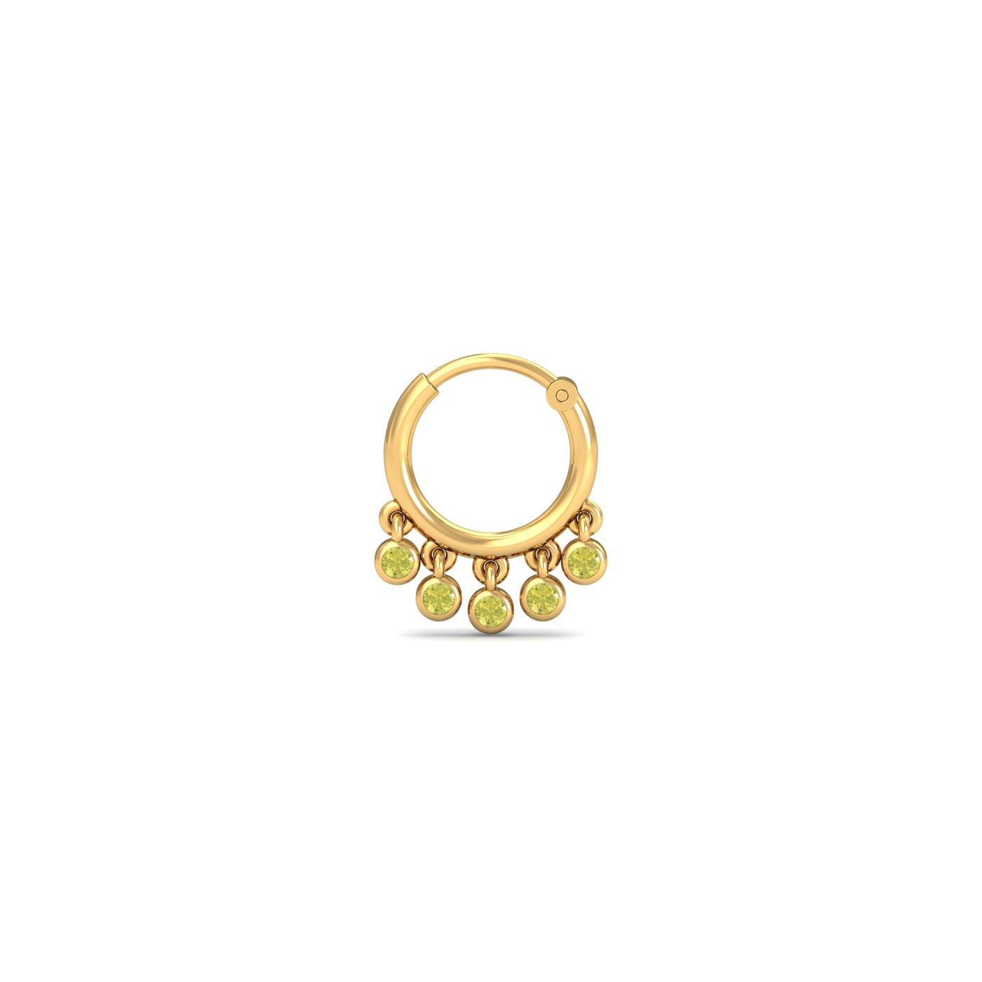 Sunlit Sapphire Septum Ring