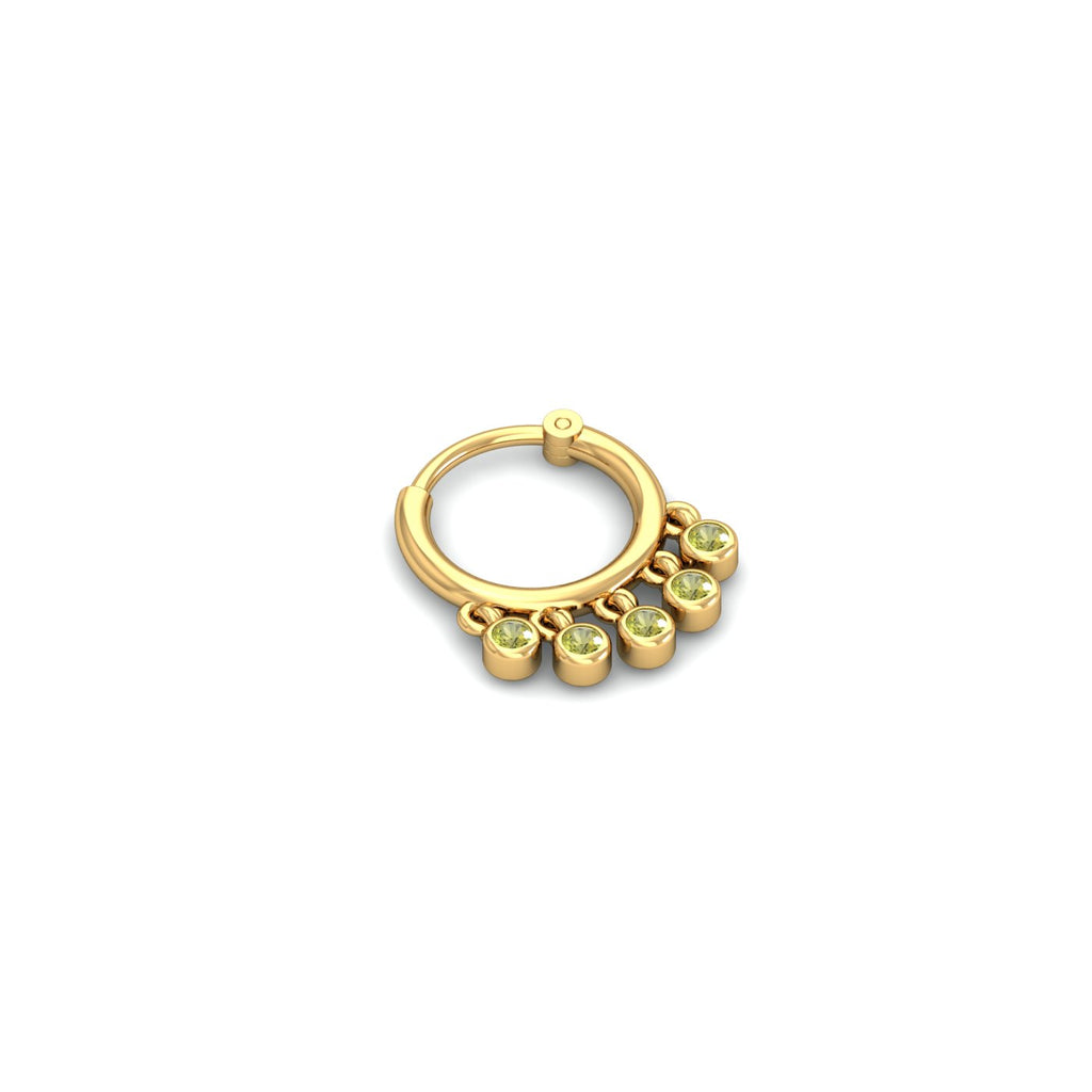 Sunlit Sapphire Septum Ring