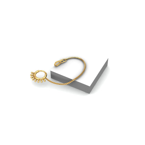 Aashvi Gold Nosering with Chain