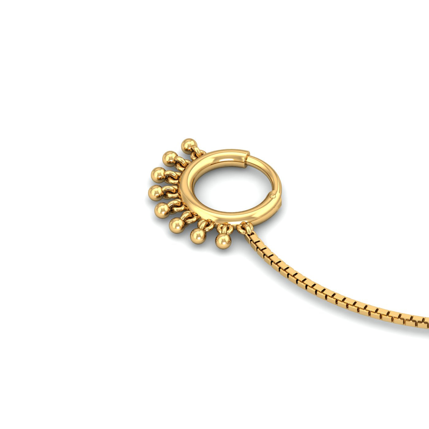 Aashvi Gold Nosering with Chain