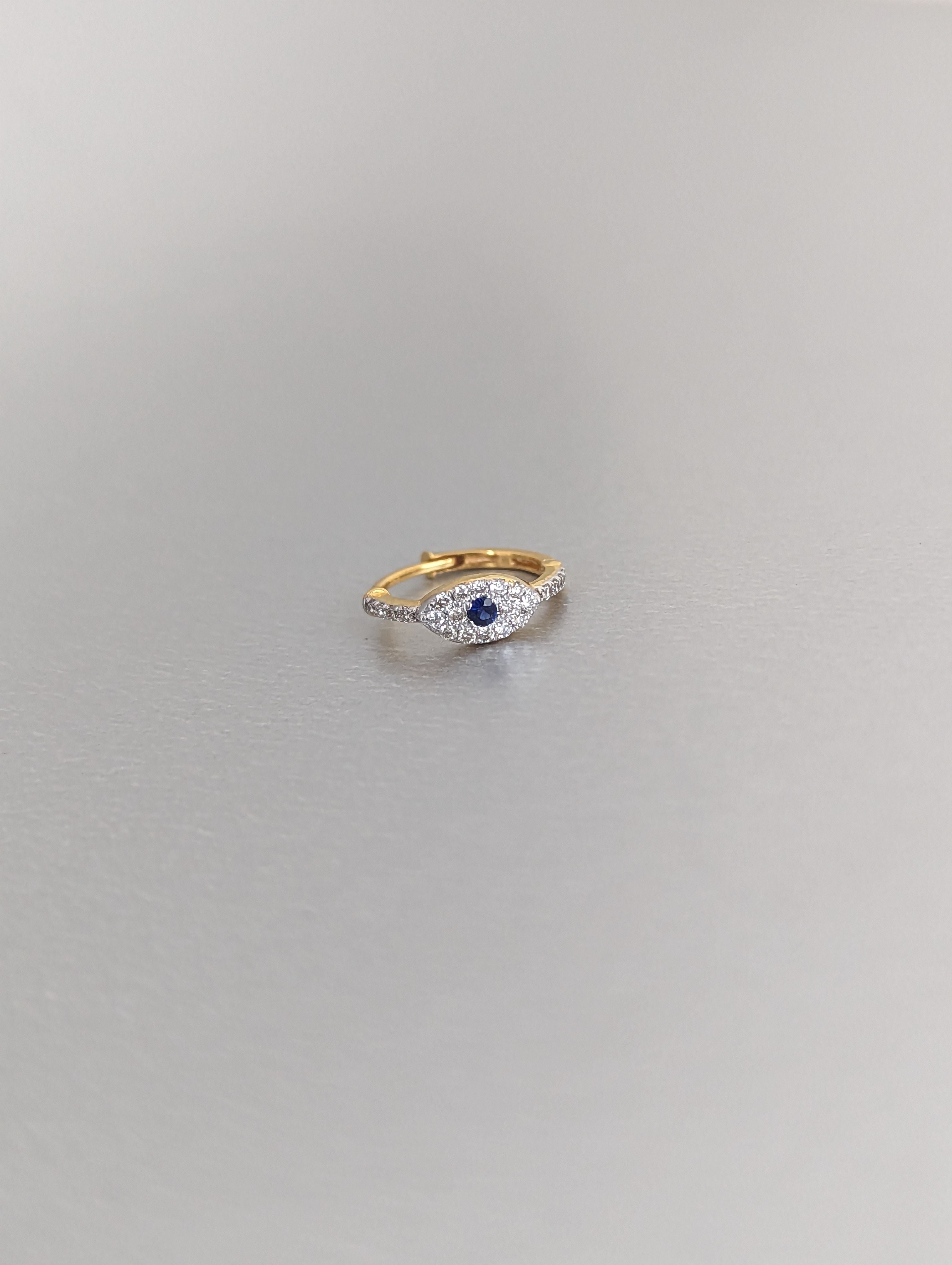 Sapphire EvilEye Nose Ring