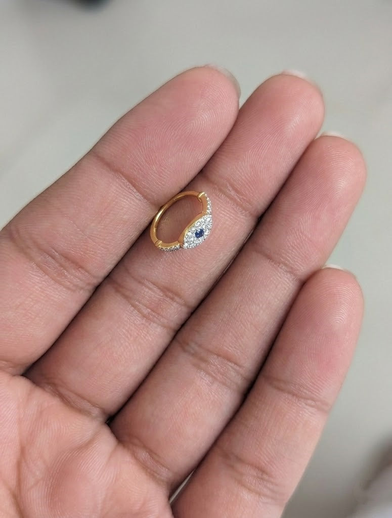 Sapphire EvilEye Nose Ring