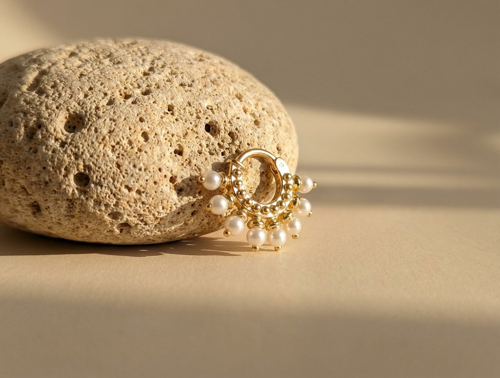 Rosy Dream Pearl Nose Ring