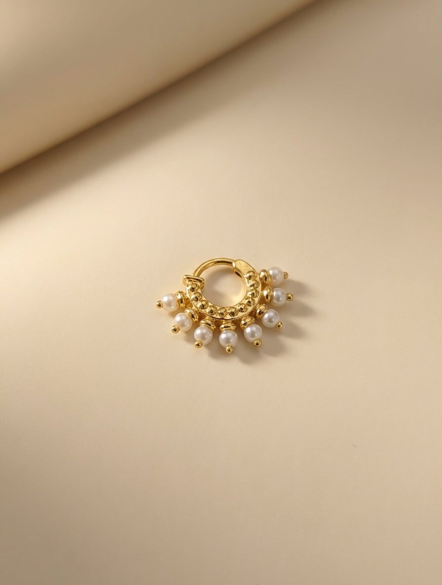 Rosy Dream Pearl Nose Ring
