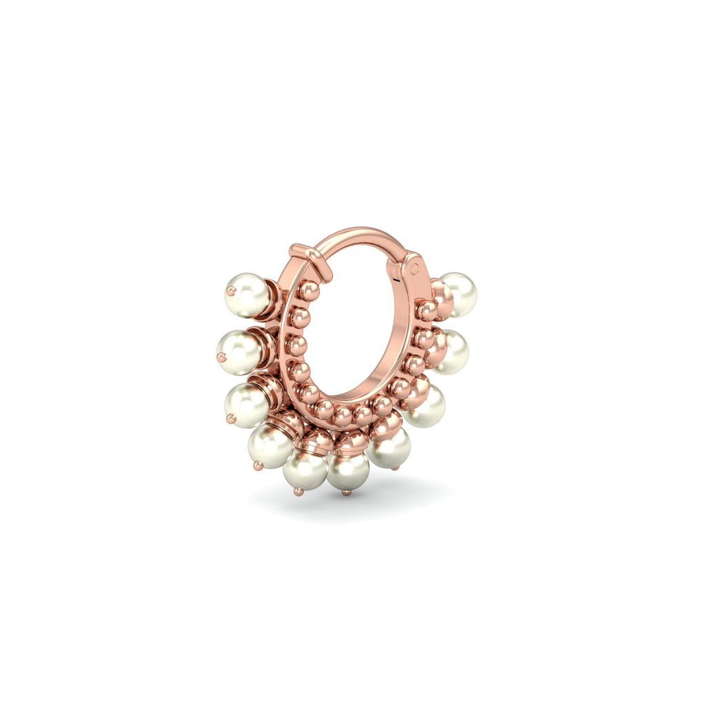 Rosy Dream Pearl Nose Ring