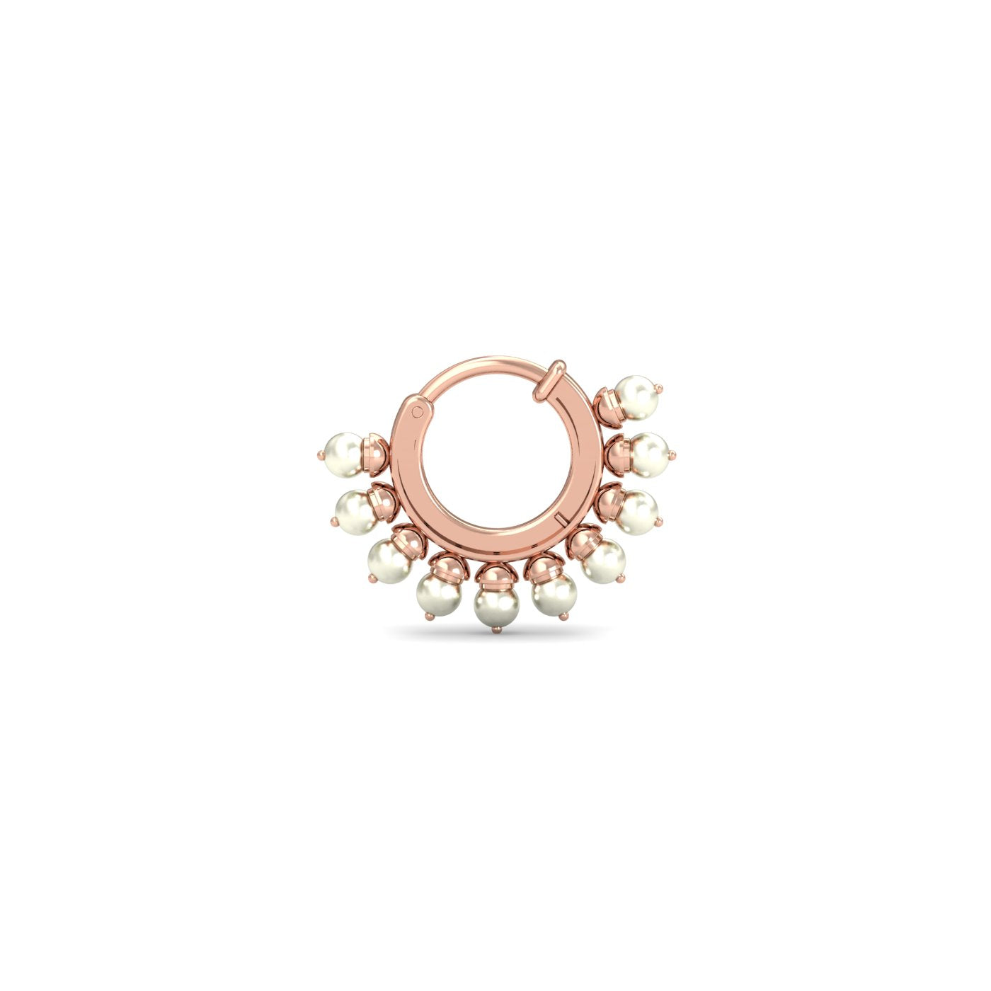 Rosy Dream Pearl Nose Ring