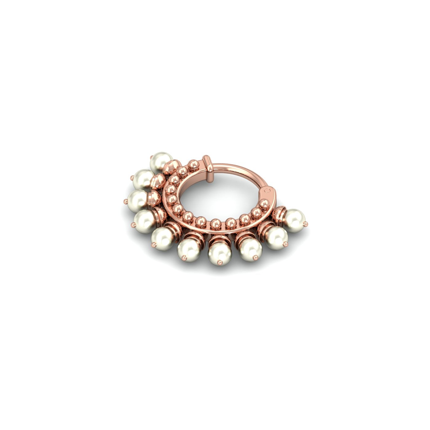 Rosy Dream Pearl Nose Ring