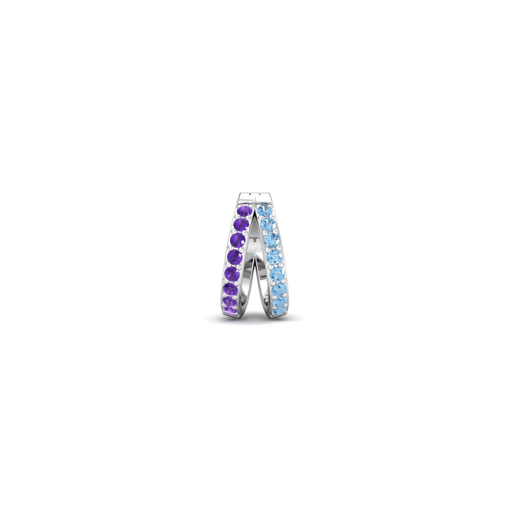 Alizeh Aqua Amethyst Nose Ring