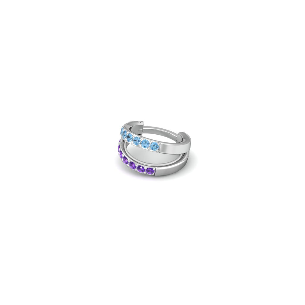 Alizeh Aqua Amethyst Nose Ring