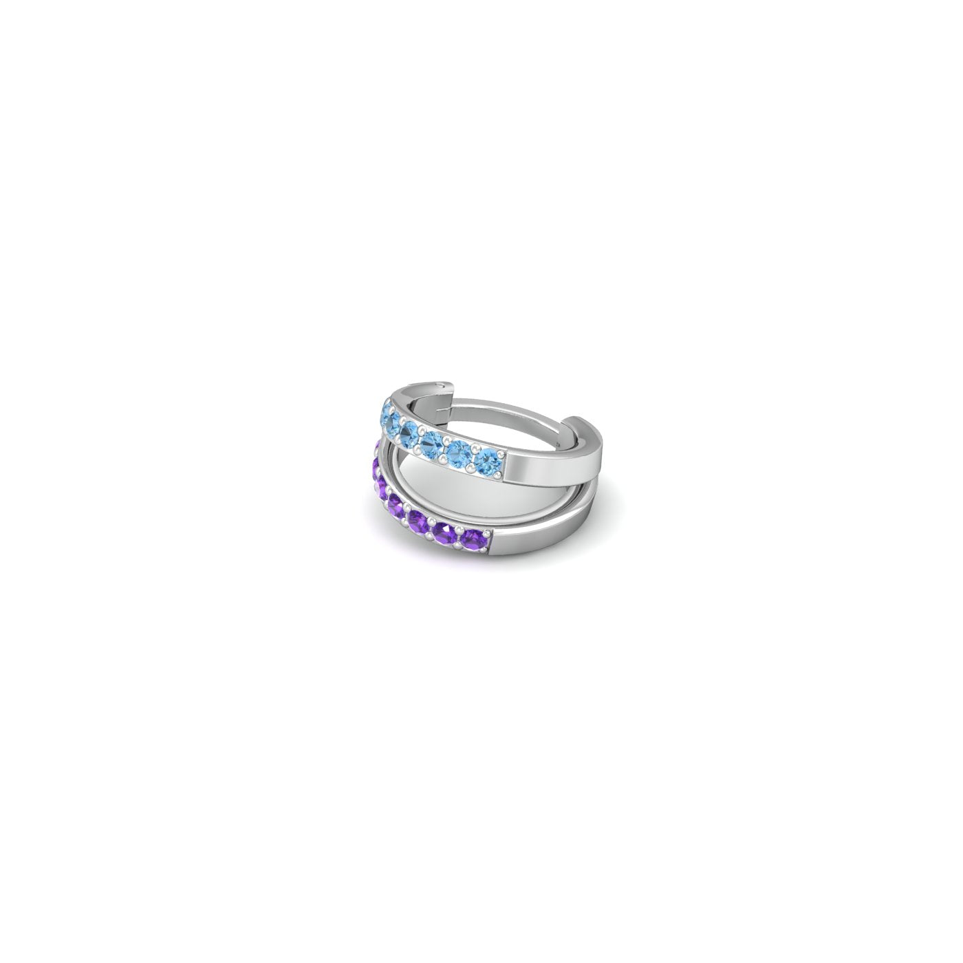 Alizeh Aqua Amethyst Nose Ring