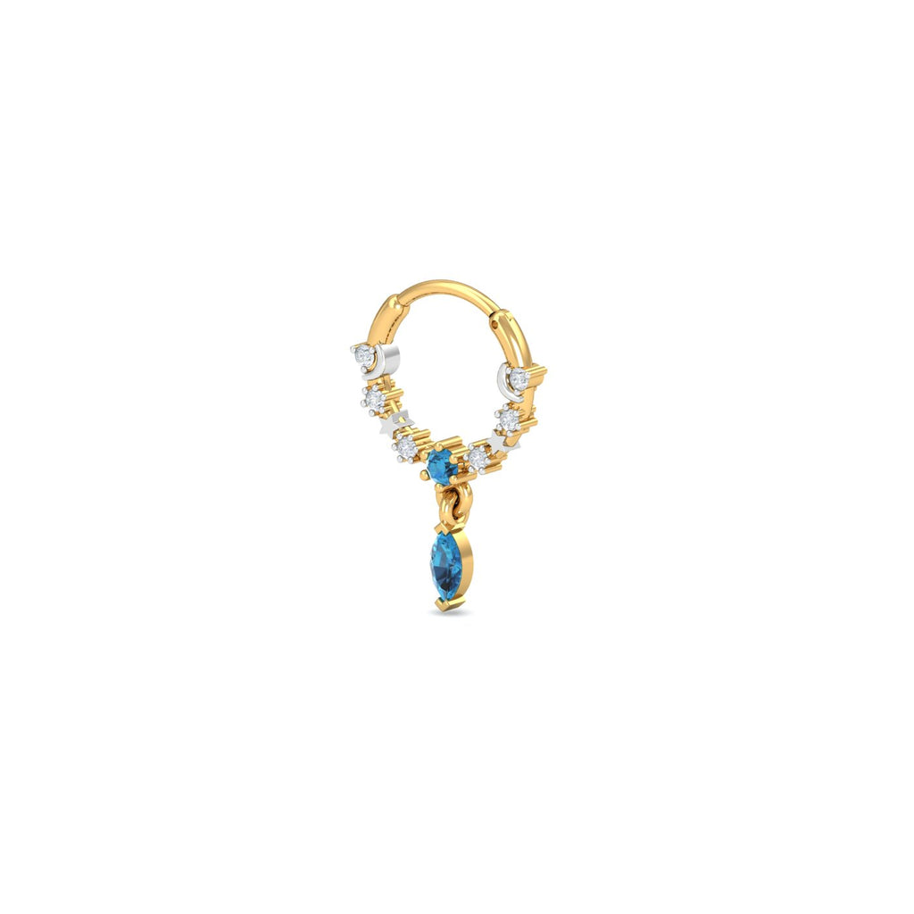 Cosmic Topaz Septum Ring