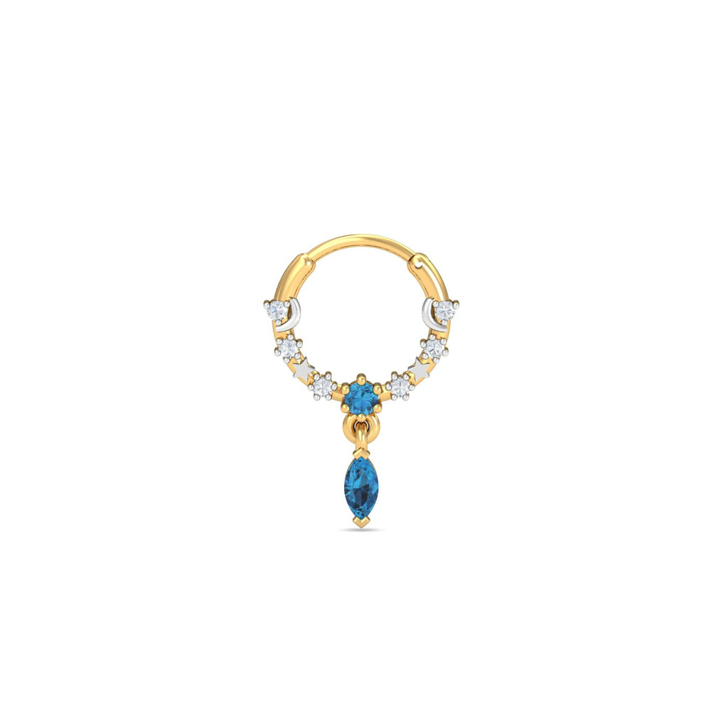Cosmic Topaz Septum Ring