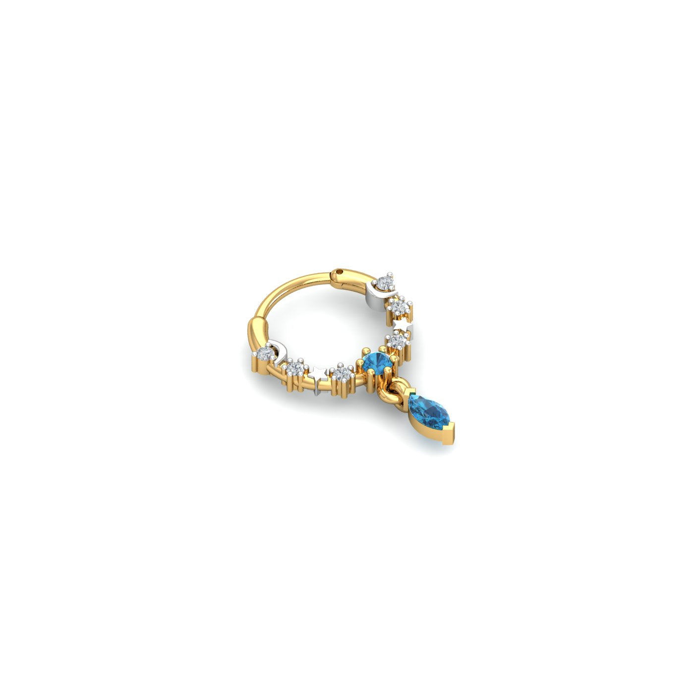 Cosmic Topaz Septum Ring
